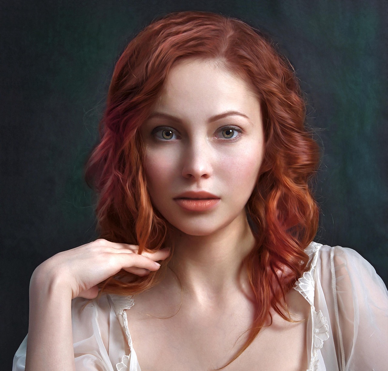 woman, girl, portrait, face, ruda, look, image, hair, hand, portrait, portrait, portrait, portrait, portrait